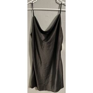 Altar’d State Womens Size Medium Black Slip Dress Drape Front NWT